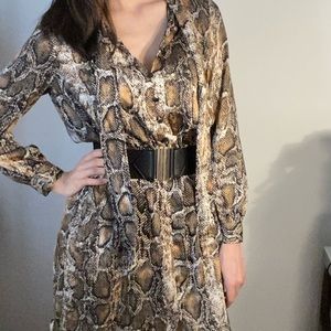 Zara animal print maxi dress